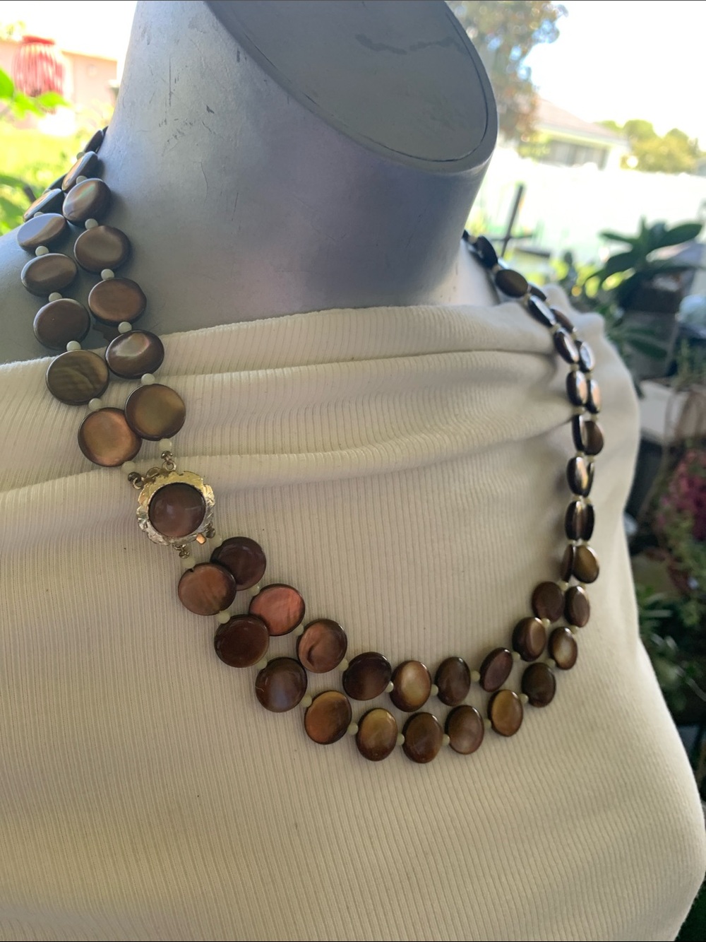 Silpada necklace with umber coins